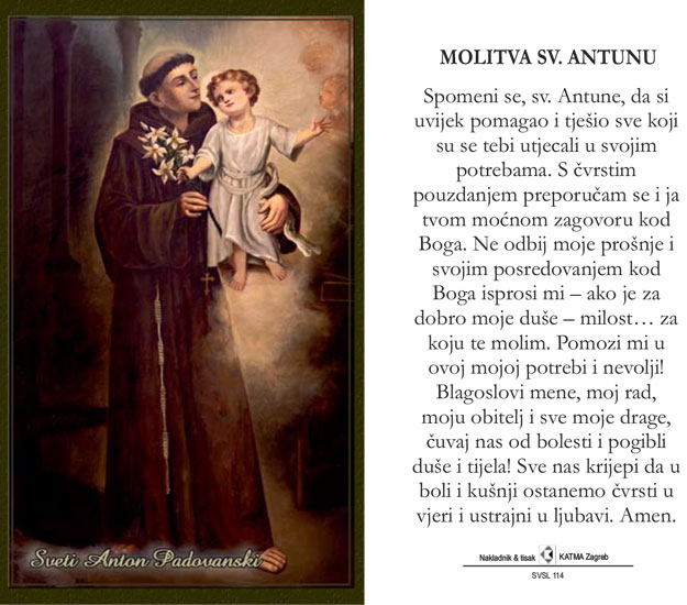 Sličica s molitvom — br. 4